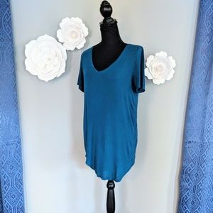 SOLD ❗Super Soft Deep Teal V-Neck Tunic Tee